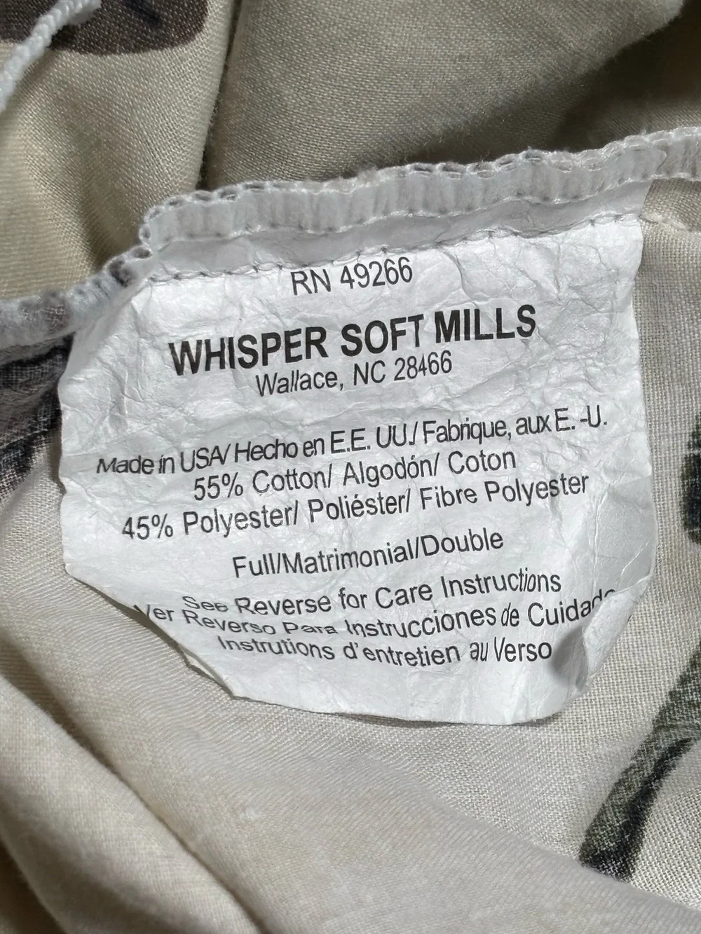 Rare Vintage 1980s Paratrooper Military Sheet Set - Full/Double - Made in USA